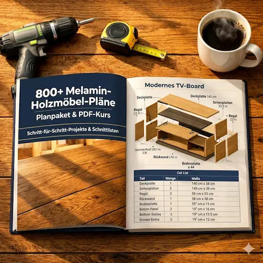 800+ Melamin-Holzmöbel-Pläne