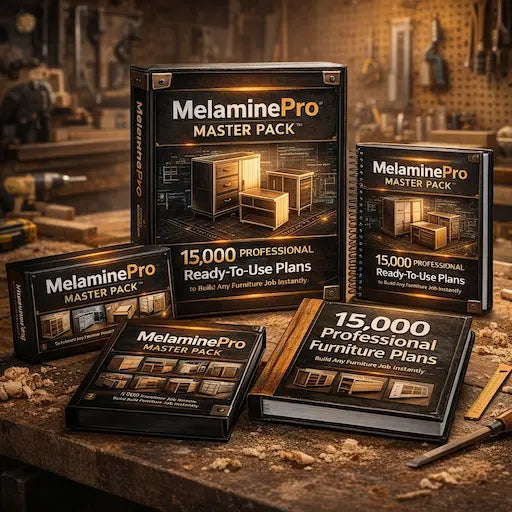 MelaminePro Master Pack™ : 15 000 plans professionnels prêts à l'emploi pour construire n'importe quel meuble à l'instant.